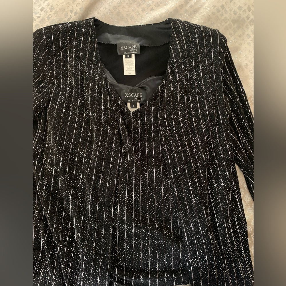 Shimmering formal jacket and tank